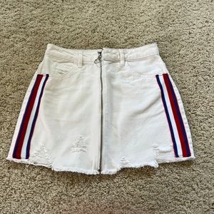 Forever 21 white jean skirt